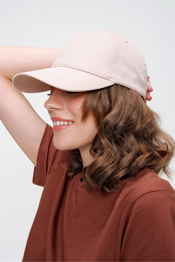 Kadın Bej Unisex Spor Şapka