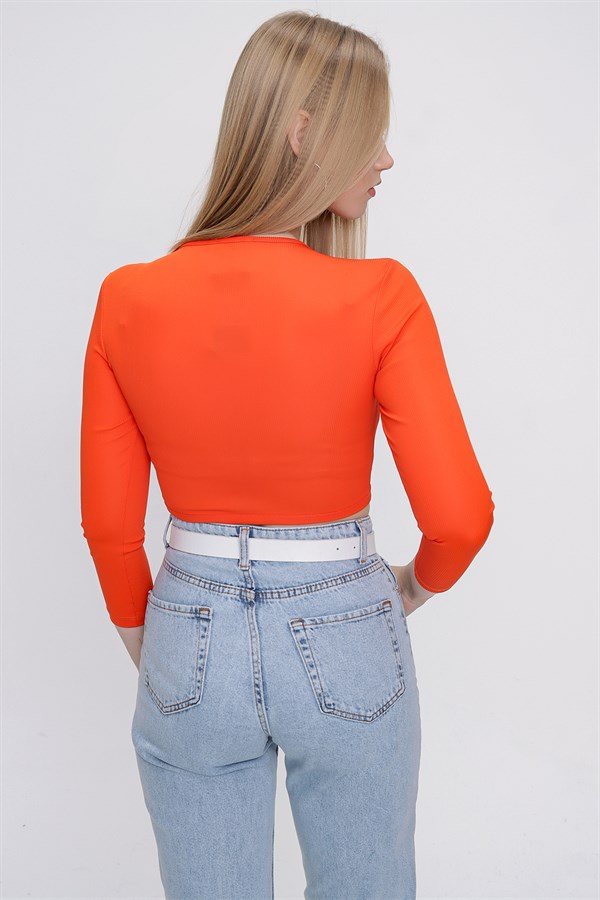 Kadın Orange Crop Bluz