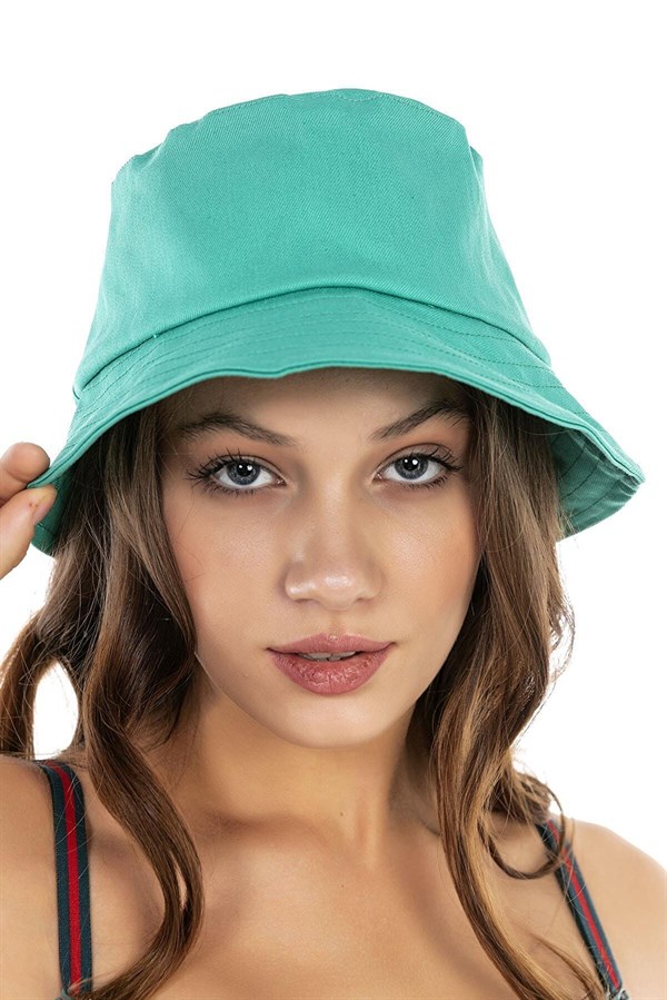 Kadın Açık Yeşil Bucket Şapka