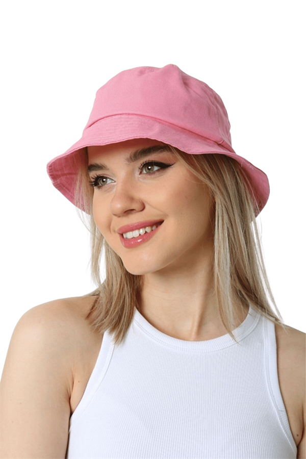 Kadın Pembe Bucket Şapka