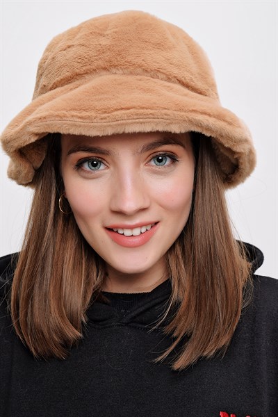 Kadın Vizon Peluş Şapka