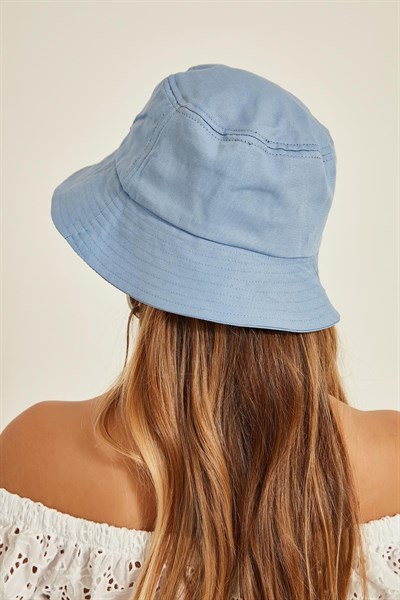 Kadın Bebe Mavi Bucket Şapka