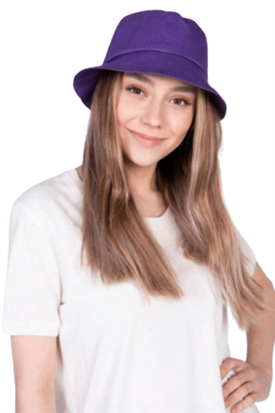 Kadın Mor Bucket Şapka