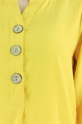 3 Düğmeli Tunik - Sarı