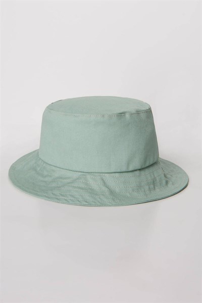 Kadın Mint Sade Bucket Şapka