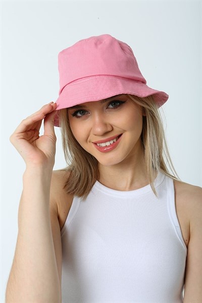 Kadın Pembe Bucket Şapka